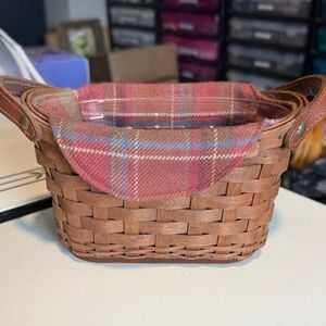 Longaberger Dark Stain 2006 Journal Basket w/Liner and Protector